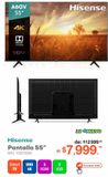 Oferta de Pantalla Hisense 55A6GV / 55 pulgadas / Ultra HD 4k / Smart TV por $7999 en RadioShack