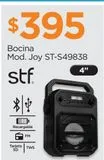 Oferta de Bocina Portátil STF 4 Pulgadas ST-S49838 por $395 en Chedraui