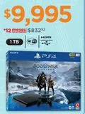 Oferta de Bundle Consola Play Station 4 + Videojuego God of War Ragnarök Digital por $9995 en Chedraui