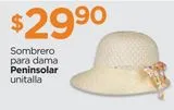 Oferta de Sombrero para dama Peninsolar unitalla por $29.9 en Chedraui