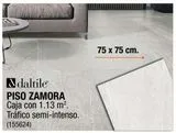Oferta de PISO ZAMORA 75X75 BLANCO 1.13 M2 en The Home Depot