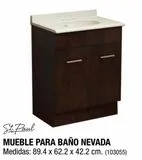Oferta de MUEBLE PARA BAÑO NEVADA 89.4 X 62.2 X 42.2 CM en The Home Depot