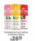 Oferta de Variedad de hard seltzer Corona 355ml por $26 en La Comer