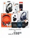 Oferta de Audífonos o bocinas JBL por $198 en La Comer