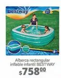 Oferta de Alberca rectangular inflable infantil Bestway por $758 en La Comer
