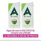 Oferta de Agua de coco A de Coco 1L en La Comer