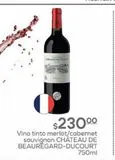 Oferta de Vino tinto Cabernet Sauvignon  por $230 en Fresko