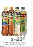 Oferta de Tés Listos para beber Lipton 600ml por $23.9 en Fresko