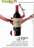 Oferta de Vino tinto Merlot  por $219 en Fresko