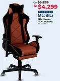 Oferta de Silla Gamer Techni Mobili Bichrome / Polipiel / Naranja con negro por $4299 en Office Depot