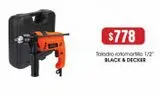 Oferta de Taladro rotomartillo 1/2" Black & Decker por $778 en Fresko