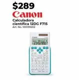 Oferta de Calculadora científica Canon por $289 en Office Depot