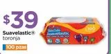 Oferta de Toallitas húmedas para bebé Suavelastic toronja 100 pzas por $39 en Chedraui
