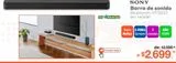 Oferta de Barra de Sonido Bluetooth Sony HTS100 / 2 canales / Negro por $2699 en RadioShack