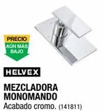 Oferta de MEZCLADORA MONOMANDO MÁXIMA 18 X 11.5 CM PLATA HELVEX en The Home Depot