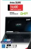 Oferta de Laptop Ghia NOTGHIA-313 Cel/4GB/128GB SS por $4490 en Chedraui