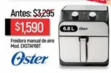 Oferta de Freidora de Aire Oster 6.8 CKSTAF68T por $1590 en Chedraui