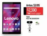 Oferta de Tableta Lenovo M8 ZA5G0052MX 2GB/32GB por $2390 en Chedraui
