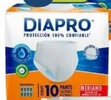 Oferta de Diapro Pants Talla Mediana Ropa Interior Desechable 10 Piezas en Farmacia San Pablo
