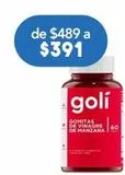 Oferta de GOLI GOMITAS VINAGRE MANZANA FRA C/60PZS por $391 en Farmacia San Pablo