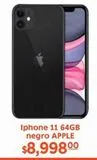 Oferta de IPhone 11 64GB negro Apple por $8998 en La Comer