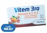 Oferta de BIOMIRAL VITEM 3RA CAJ C/30PZS por $88.5 en Farmacia San Pablo
