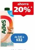 Oferta de ADES ALMENDRA SAB NATURAL S/AZU C/946ML por $32 en Farmacia San Pablo