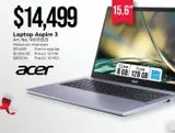 Oferta de Laptop Acer Aspire 3 Intel Core i3 15.6 pulg. 128gb SSD por $14499 en Office Depot