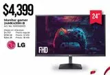 Oferta de Monitor Gamer LG 24MK430H-B / Led IPS / 24 por $4399 en Office Depot