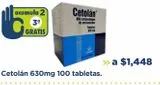 Oferta de Cetolán 630mg 100 tabletas por $1448 en Farmacia San Pablo