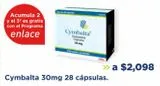Oferta de Cymbalta 30mg 28 cápsulas por $2098 en Farmacia San Pablo