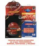 Oferta de Jamones serranos empacados de origen TANGAMANGA, BERNINA, SAN RAFAEL Y RIOJANO en Fresko